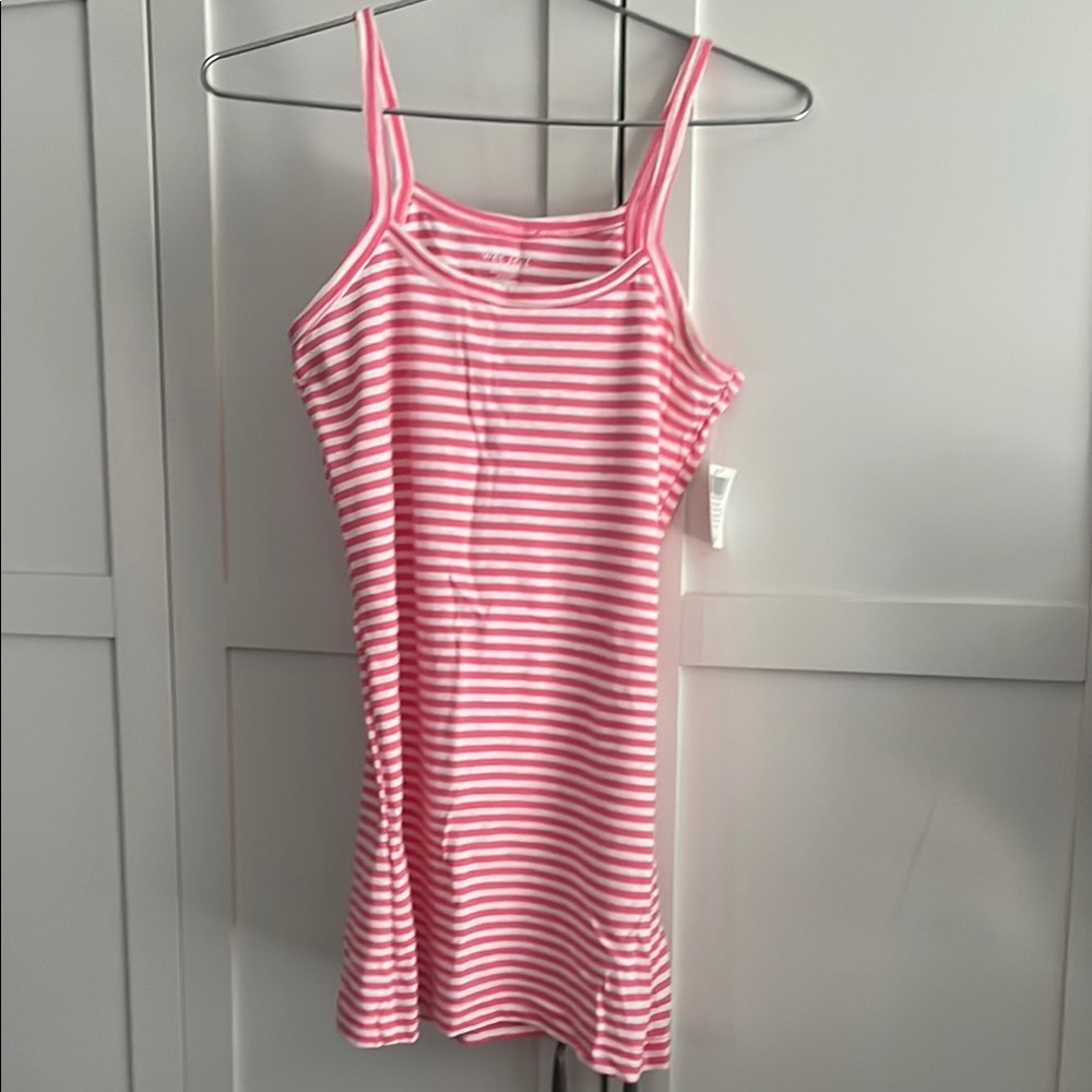 Pink and White Striped Dress